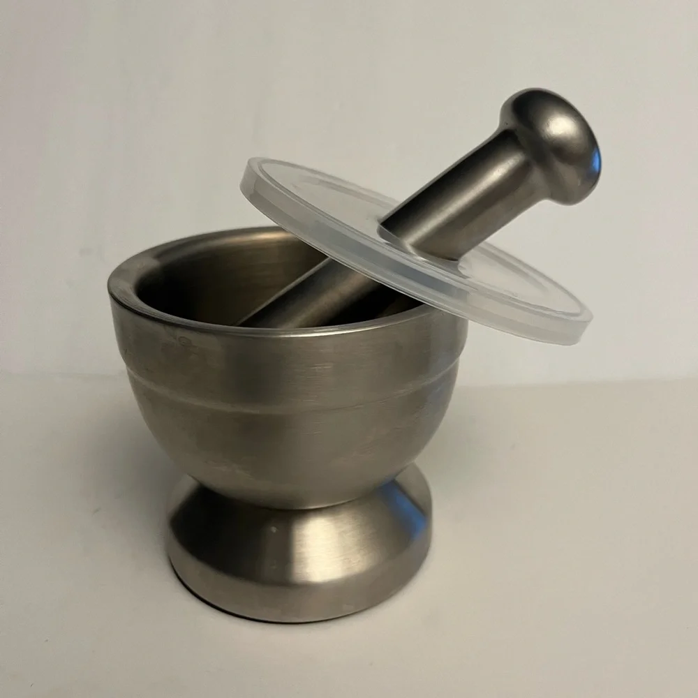 TERA MORTAR AND PESTLE Stainless Steel Food Grade 18/8 New